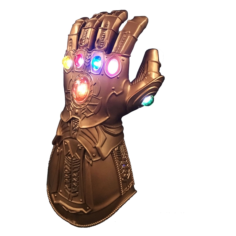 US  Marvel Avengers Infinity War Infinity Gauntlet LED Light Thanos Gloves PVC 