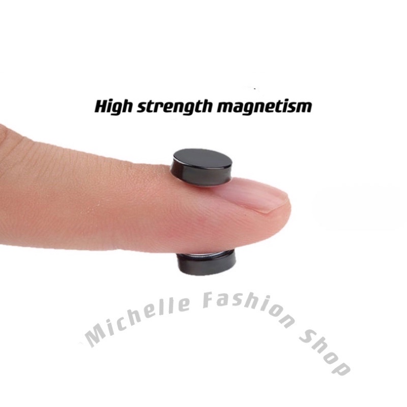 [12pcs]Magnetic Non piercing Clip Earrings Magnetic Earrings For Men Black Gold Silver Magnet Earing