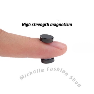[12pcs]Magnetic Non piercing Clip Earrings Magnetic Earrings For Men Black Gold Silver Magnet Earing #3