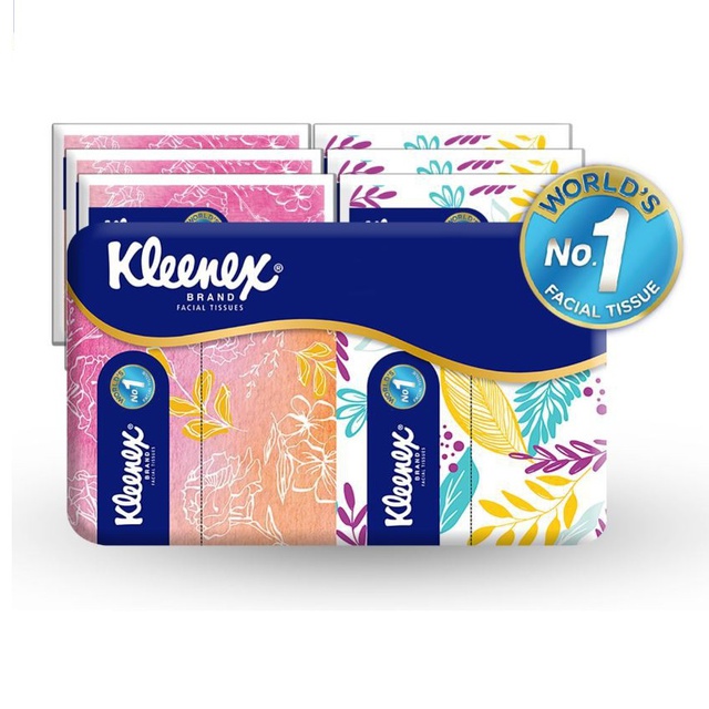 Kleenex Facial Tissue Pocket Packs 10 sheets x 6 packs (60 sheets