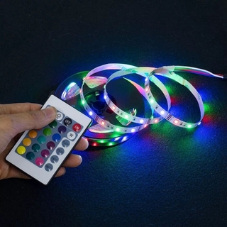 USB RGB SMD2835 LED Strip 1m 2m 3m 4m 5m with 24 key remote controller tv led light non waterproof #8