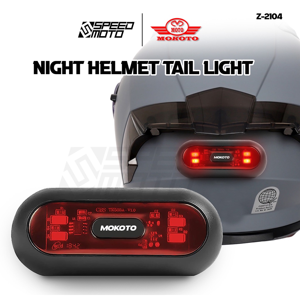 USB LED RECHARGEABLE REAR TAIL LIGHTS Z2104 / WATERPROOF NIGHT HELMET
