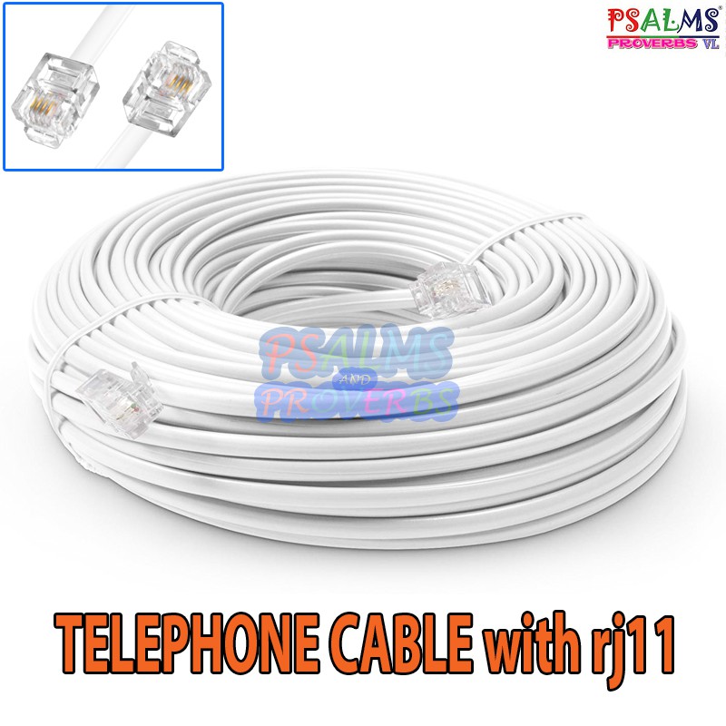 Telephone wire w/ rj11 (20M, 30M, 40M, 50M, 60M, 70M, 80M) Philippines