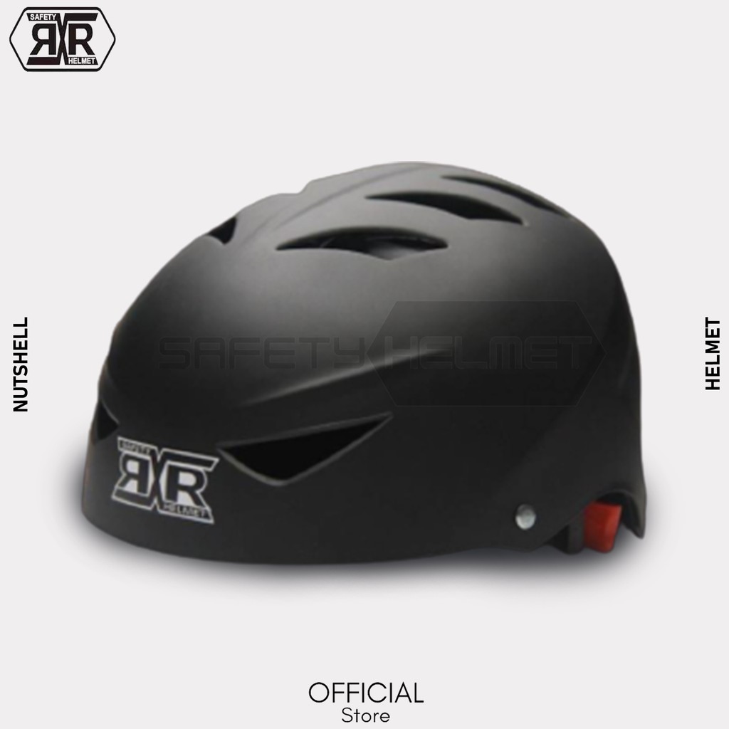 RXR Matte Nutshell Helmet 066E BIKE MOTOR Scooter Safety Helmet ...