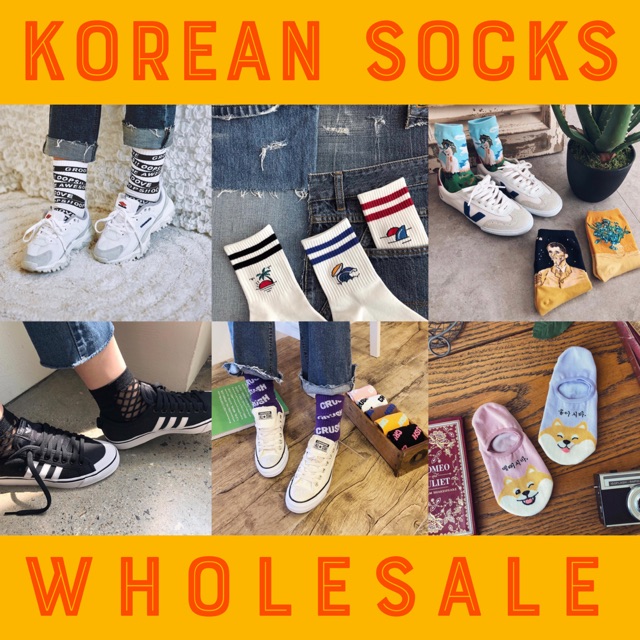 450PACK Wholesale Price 100 Original Korean Iconic Socks Shopee