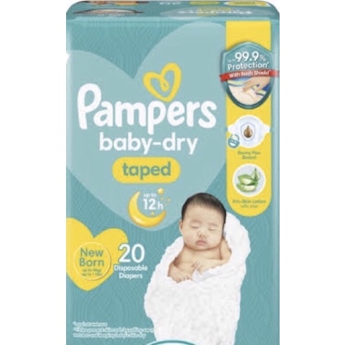 Pampers Diapers Baby Dry NewBorn Disposable Size 1 2 3 4 XS S M L Soft New 