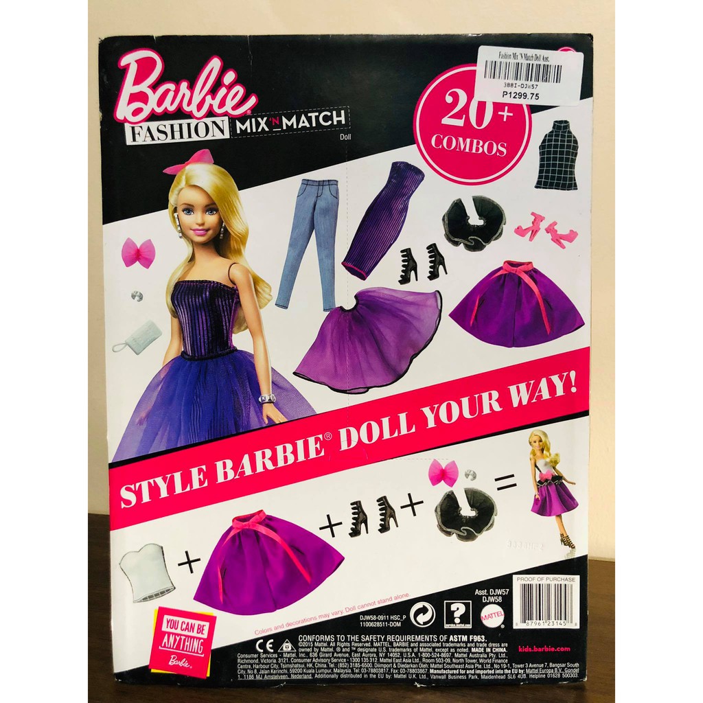 barbie fashion mix n match doll