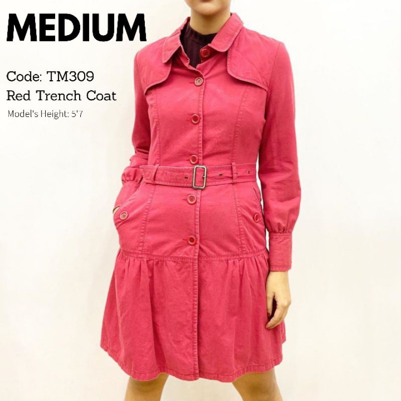 red trench coat cheap