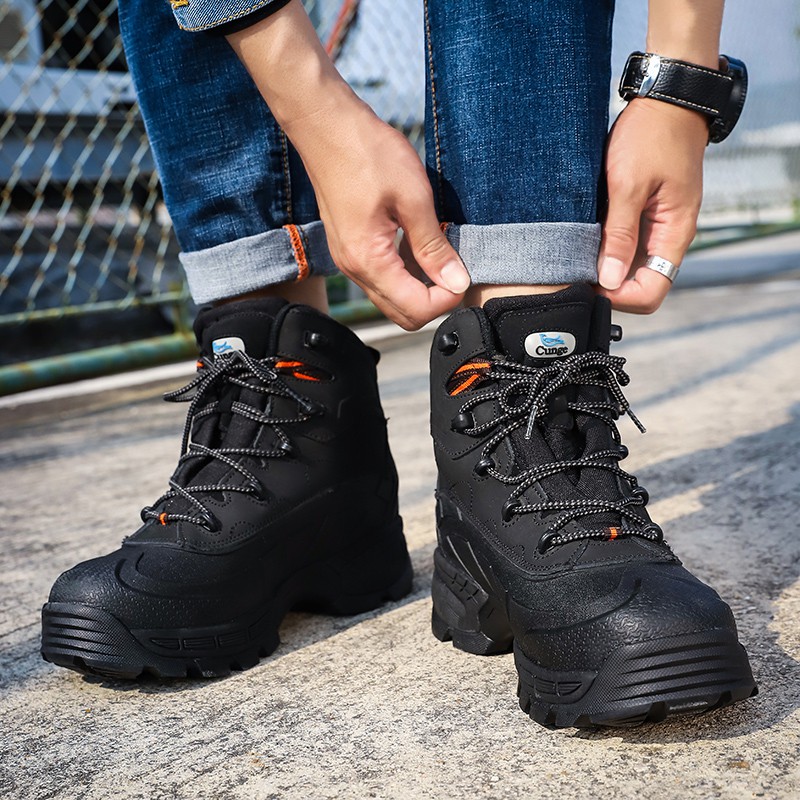 men's fashion steel toe boots