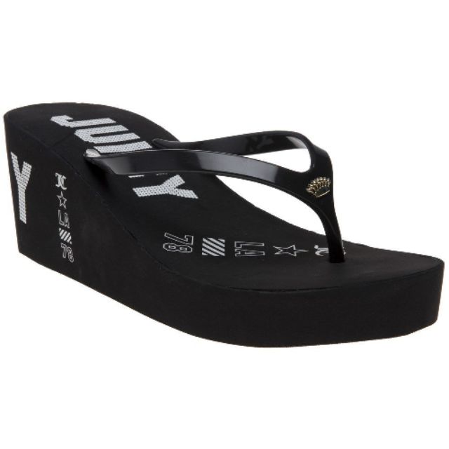 juicy couture wedge flip flops