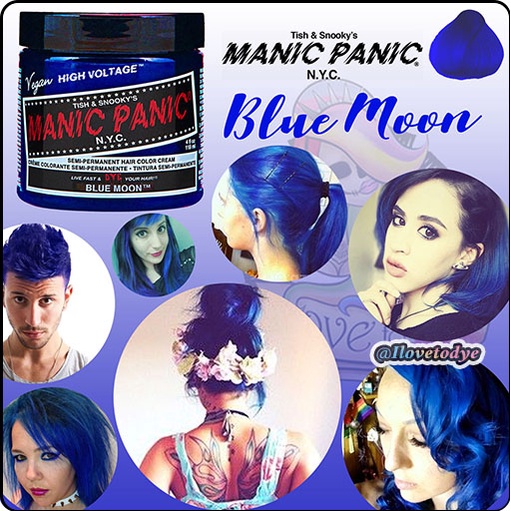 Blue Moon ○ Manic Panic Semi-Permanent Blue Hair Dye - ilovetodye | Shopee  Philippines