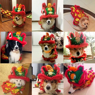 Chinese Style New Year Pet Makeover Funny Clothes Dragon Dance Dog Festival Red Lucky Cosplay Costum