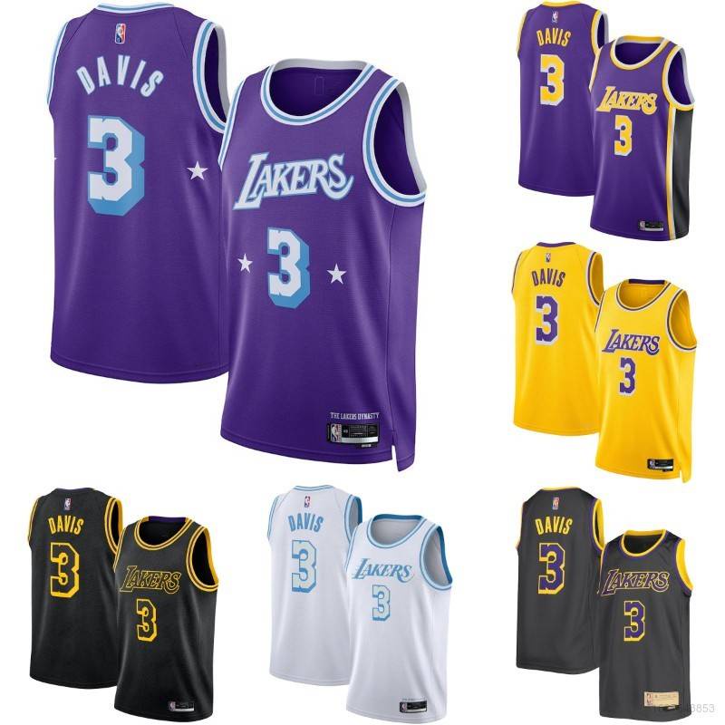 2022 Nba Jersey Los Angeles Lakers City Edition No.3 Davis Basketball 