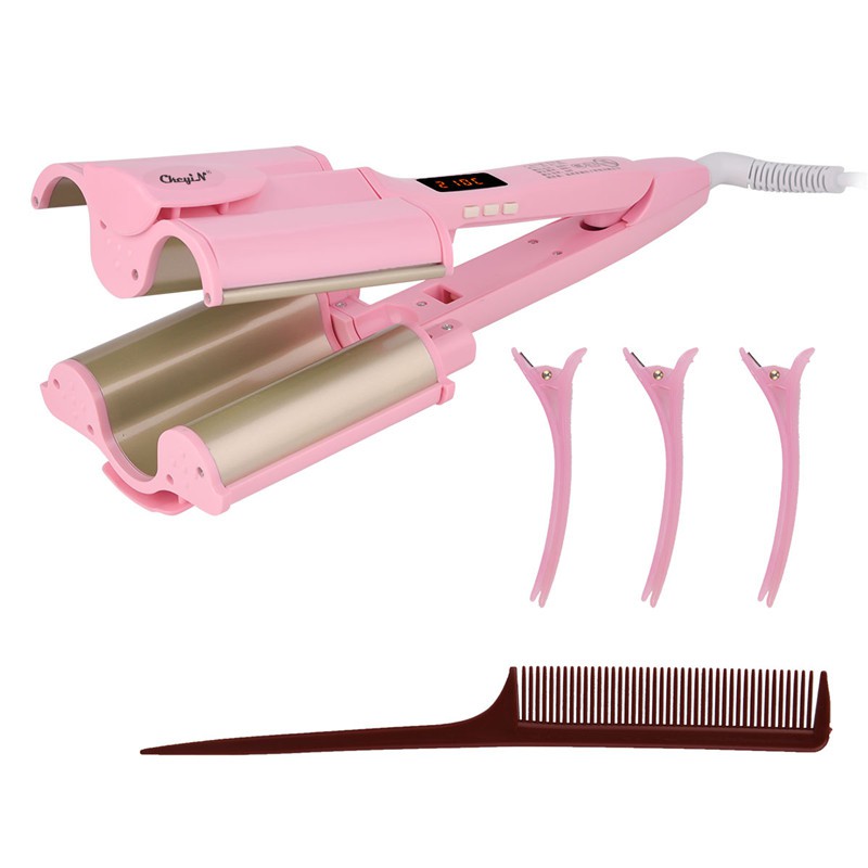 32mm 3 Barrel Waving Iron Hair Waver Ceramic Deep Waver Shopee