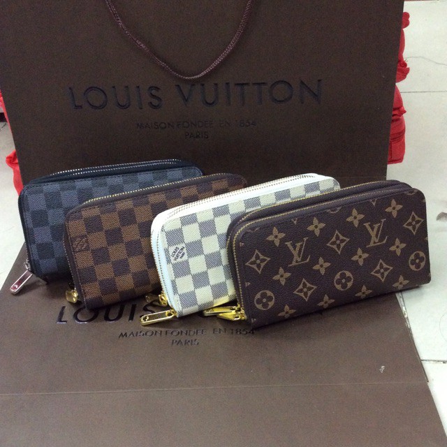 Jsq Louis Vuitton Double Zipper Wallet Class A Shopee Philippines