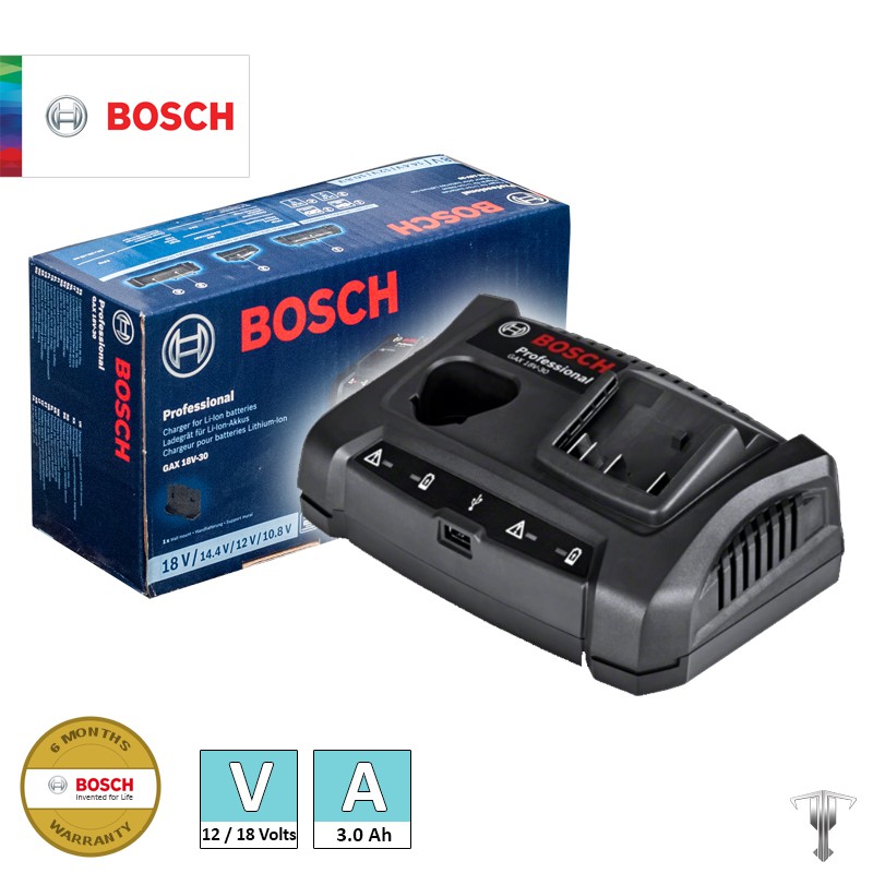 Bosch GAX 18V30 Professional 12 V and 18 V Lithium Ion Multi Charger