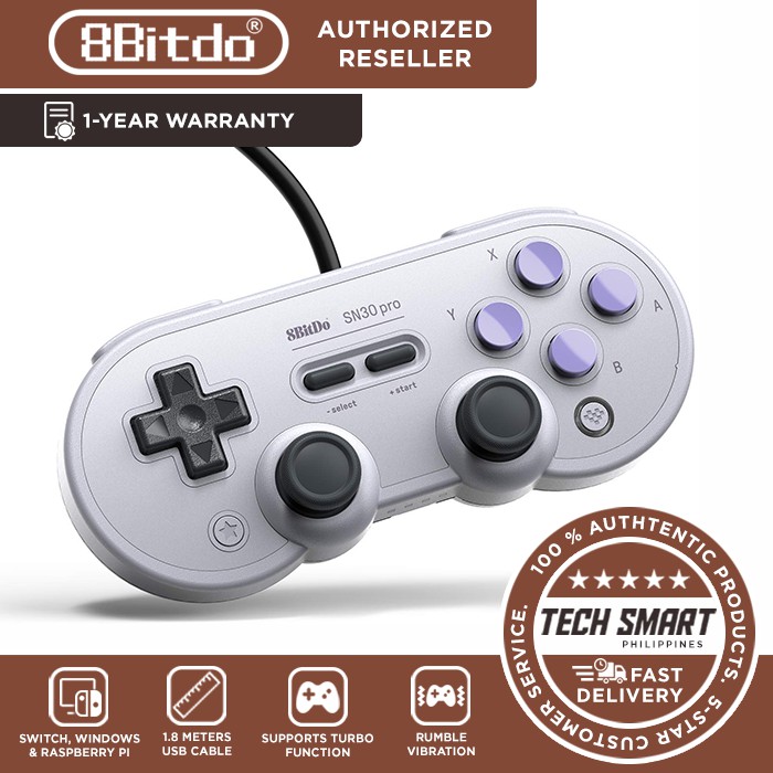 8bitdo Sn30 Pro Wired Controller With Classic Joystick Gamepad For Switch Android Pc Macos Shopee Philippines