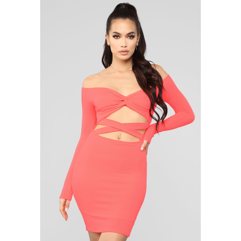 pink fashion nova dress