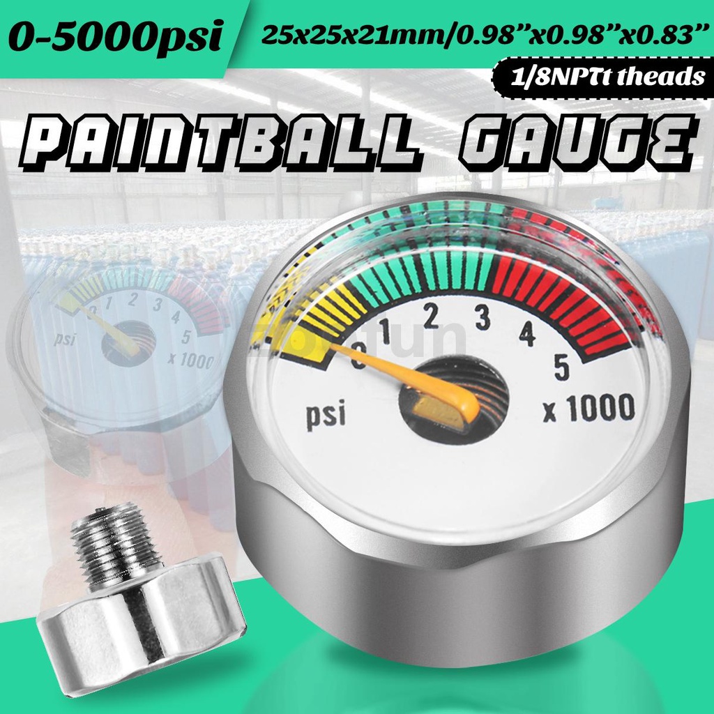 [Local Stock] Mini Micro Paintball 5000 PSI Air CO2 Tank Pressure Gauge