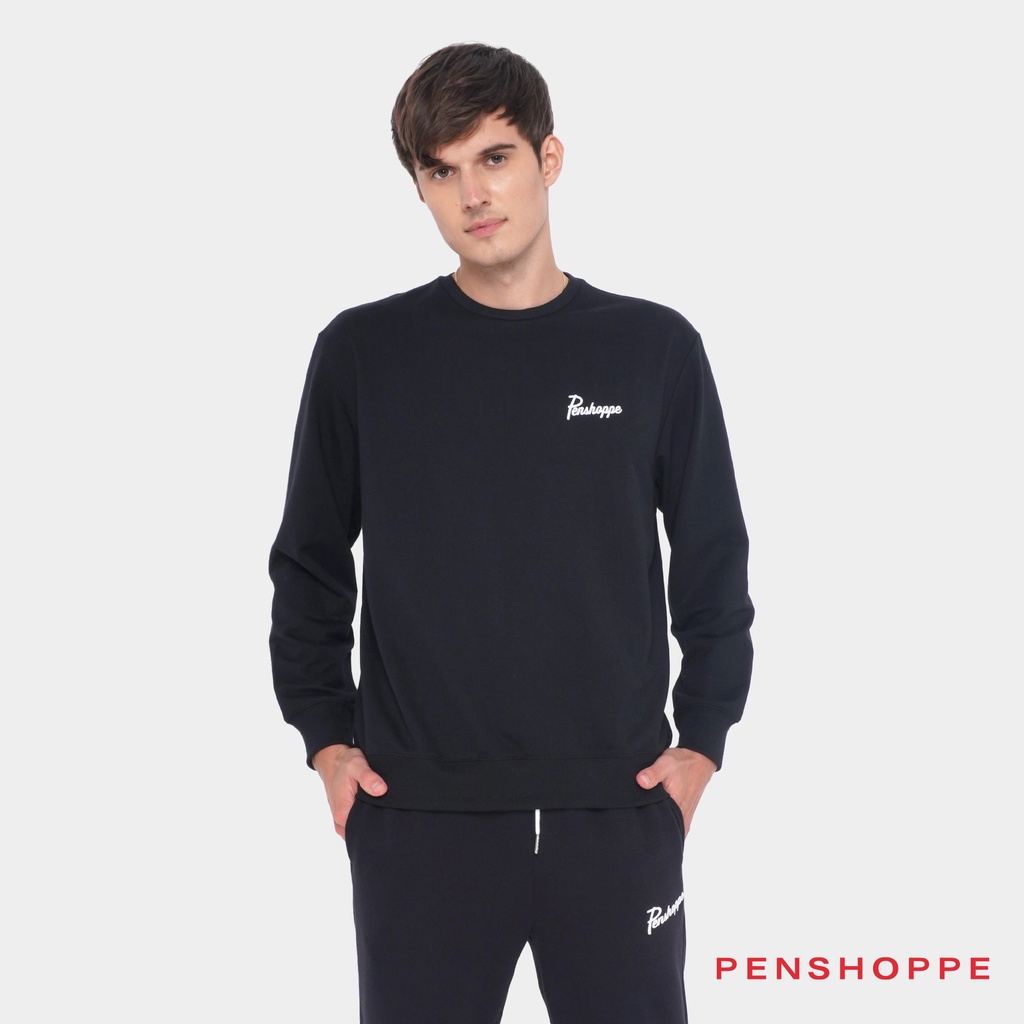 Penshoppe Essentials Pullover Sweater For Men (Black/White)