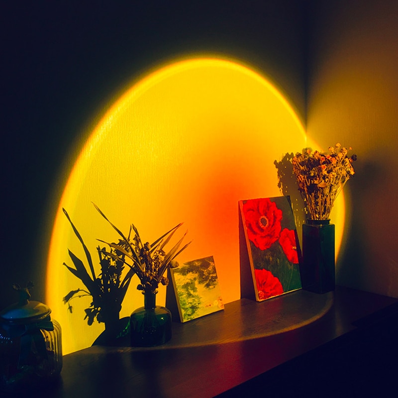 Sunset Projector Lamp Rainbow Atmosphere Led Night Light for Home