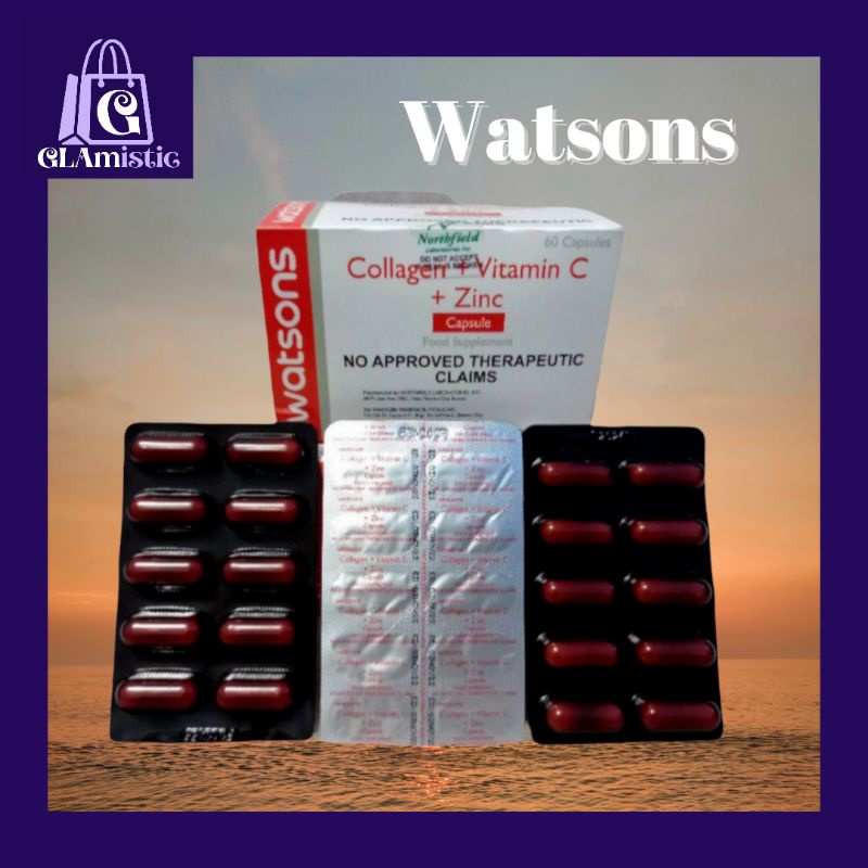 Watsons Collagen Vitamin C+Zinc 350mg 30's 60's Shopee Philippines