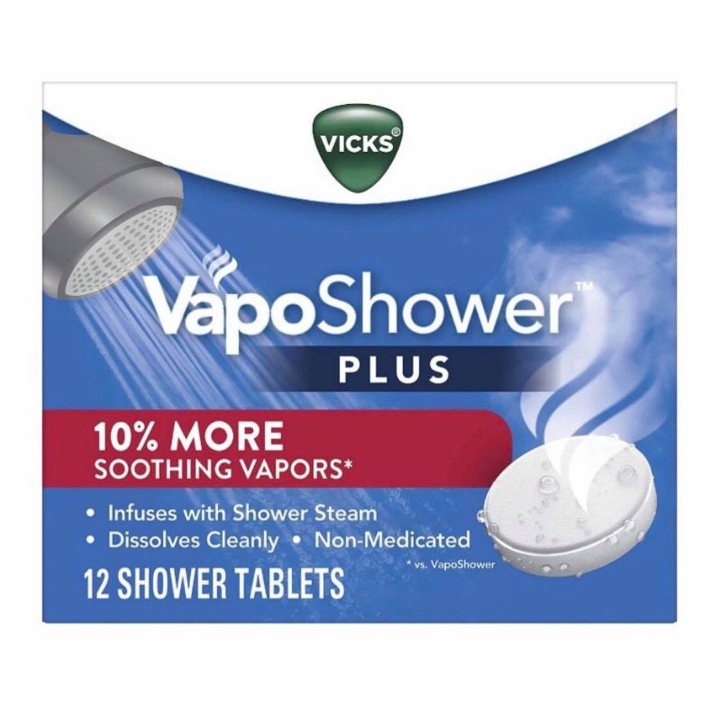 Vicks VapoShower PLUS 12ct Shower Tablets, Shower Bomb, Aromatherapy