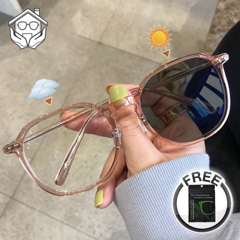 Anti Radiation Photochromic Eyeglass For Women Men Replaceable Lens
