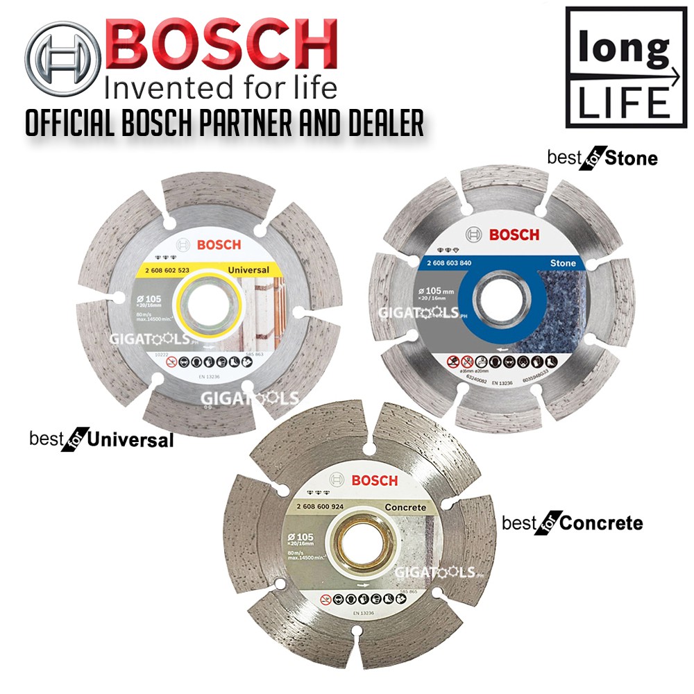 Bosch Best Diamond Cutting Disc for Universal, Stone and Concrete Set