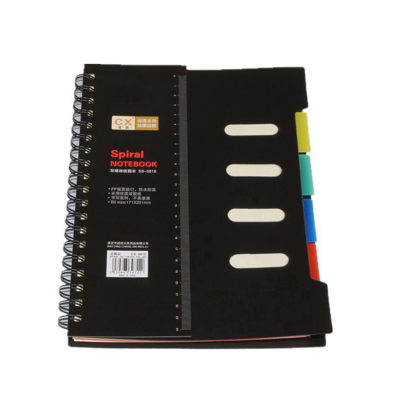 Spiral Notebook Plastic hardcover Handmade planner lined 180 pages