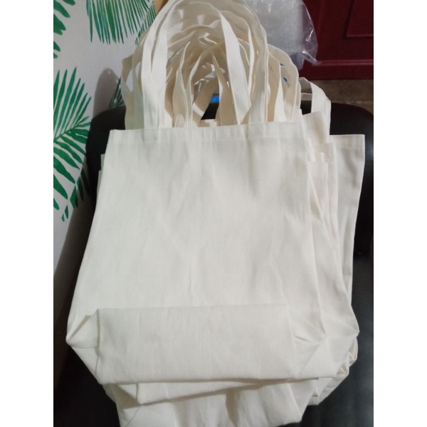 Plain Katsa Flat Tote bag with Base Canvas Shopee Philippines