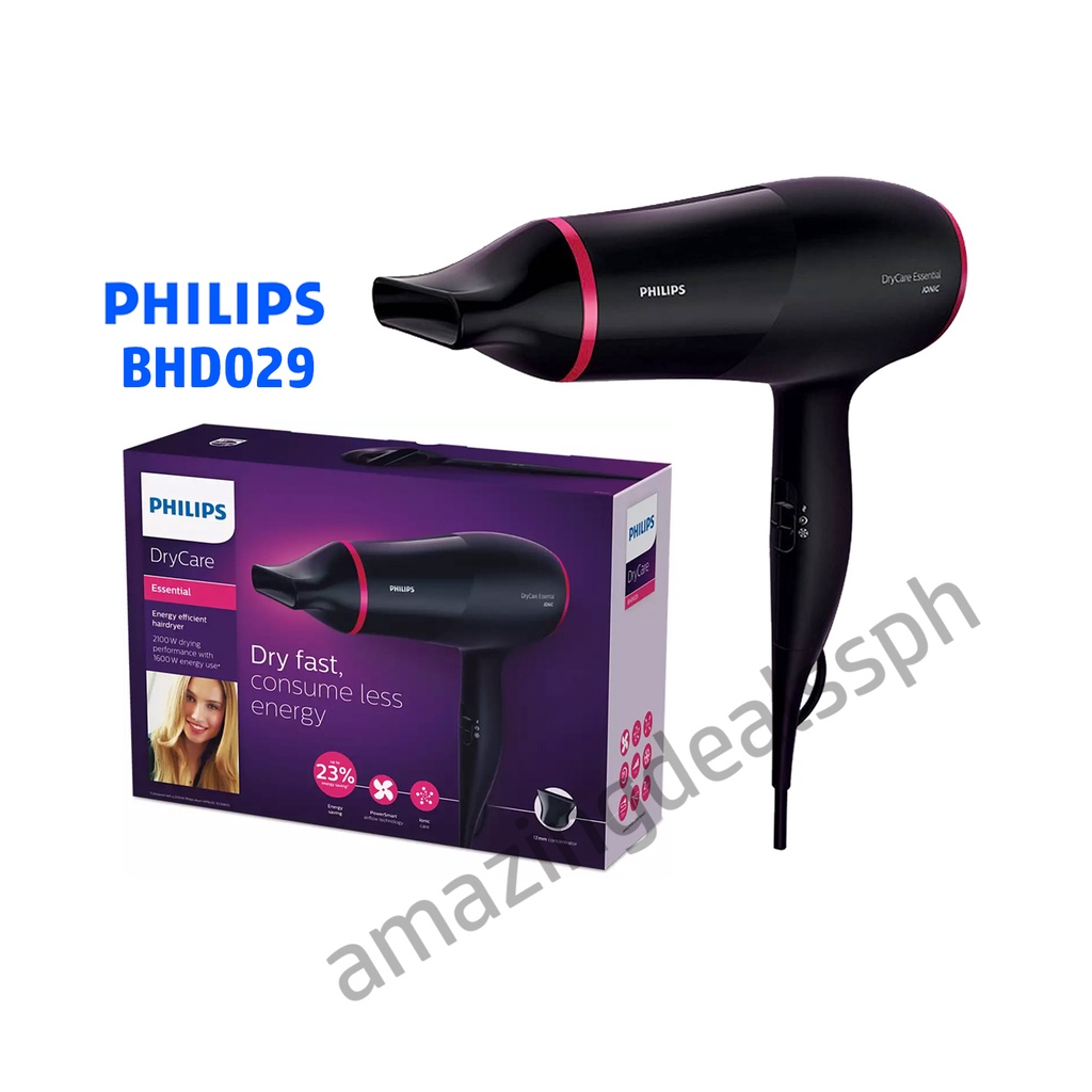BHD029 Compact Hair Dryer 1600W Less overheating with Even Heat
