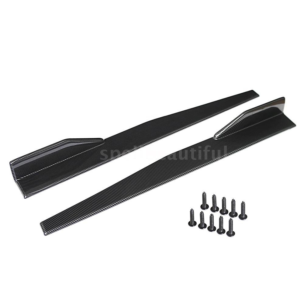 2PCs 86cm Car Side Skirt Rocker Splitters Diffuser Winglet Wings Bumper