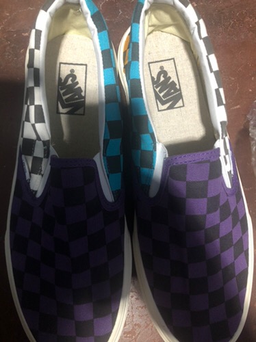 vans purple and black checkered