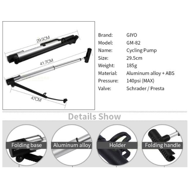 giyo bike pump