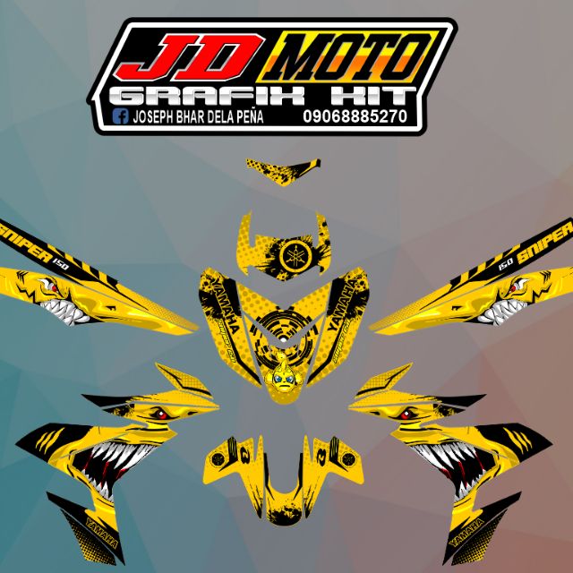 Yamaha Sniper 150 Decal Set Shark Shopee Philippines