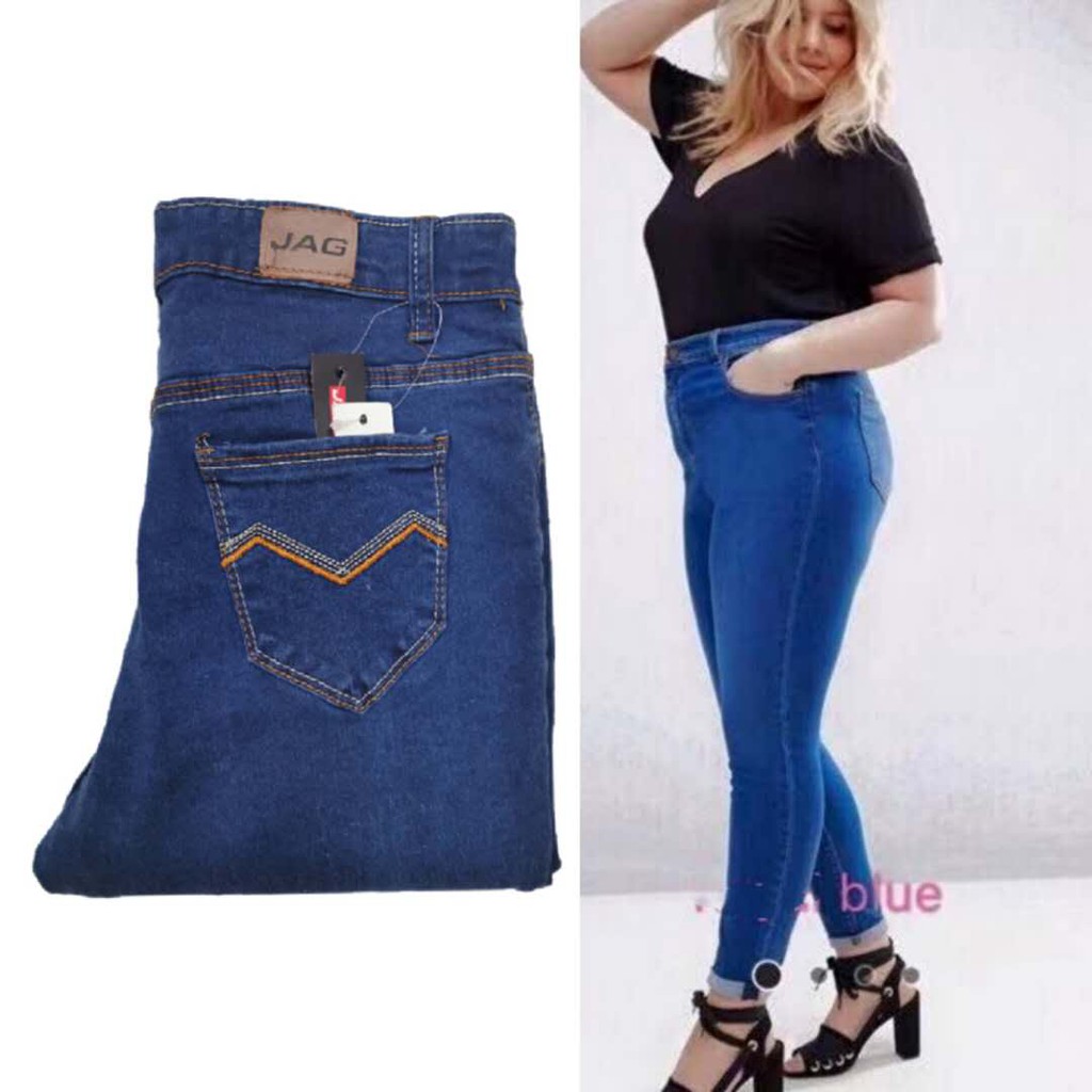 flyde Sophie ugyldig 135# Plus Size Big Size skinny Deniml blue pants for women (30-36) | Shopee  Philippines