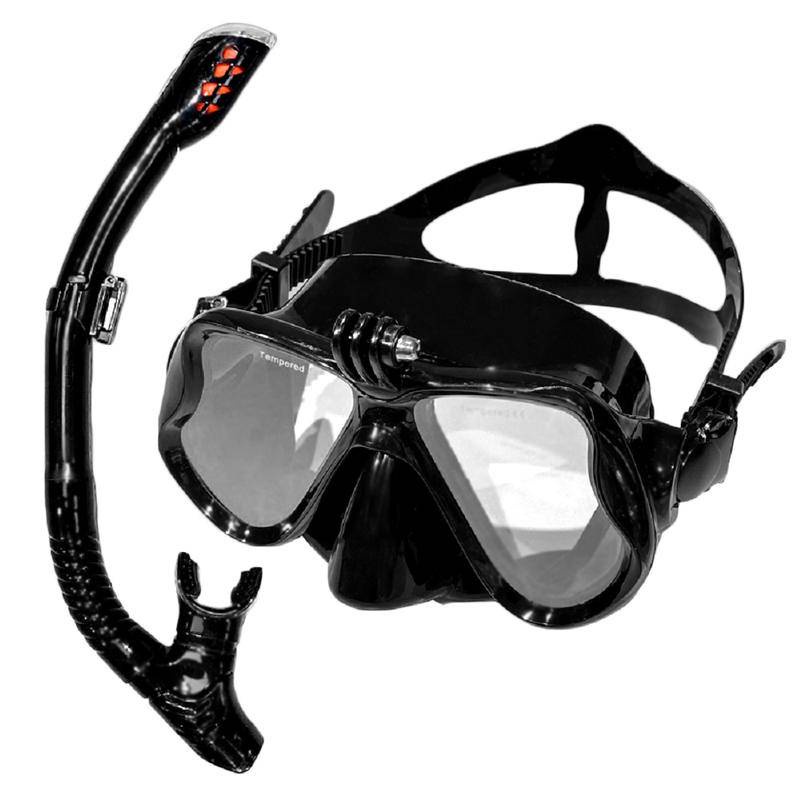 Myopia Snorkel Tube Set Diving Mask For GoPro Swimming Goggles Snorkel