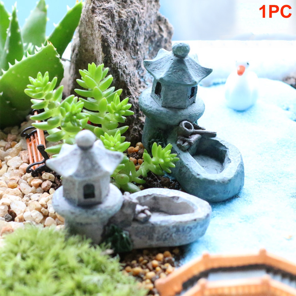 Diy Craft Handmade Mini Tower Resin Aquarium Landscape Pool Garden