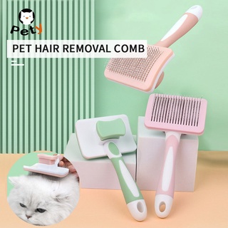 Dog Cat Hair Grooming Cleaning Brush Pet Grooming Tools Comb Brush Button Easy Cleaning