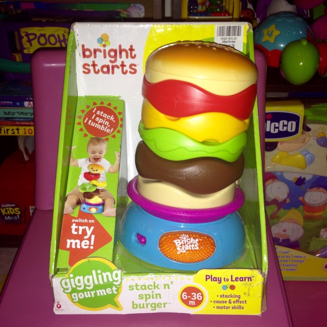 bright starts stack n spin burger