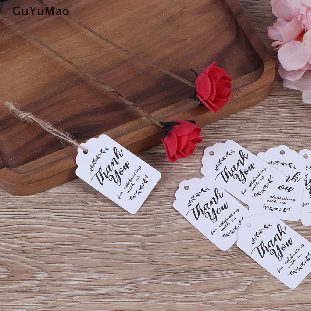 [cxGUYU] 100pcs Kraft gift tags Thank You paper tags for baby shower