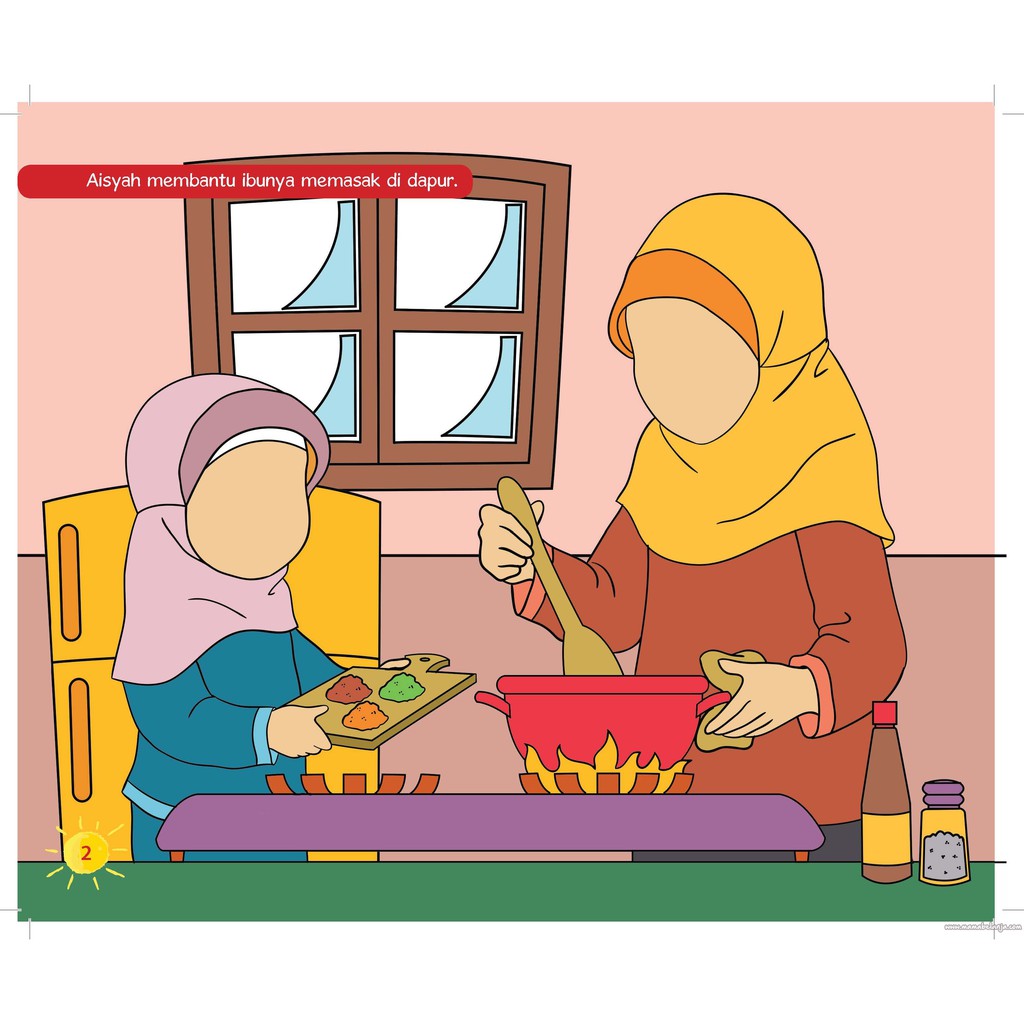 Gambar Ibu Memasak Di Dapur Kartun lewqanna