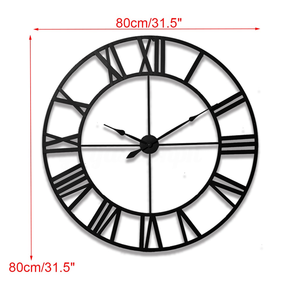 Roman Numeral Wall Clock Large Vintage Oversized Met Shopee Philippines