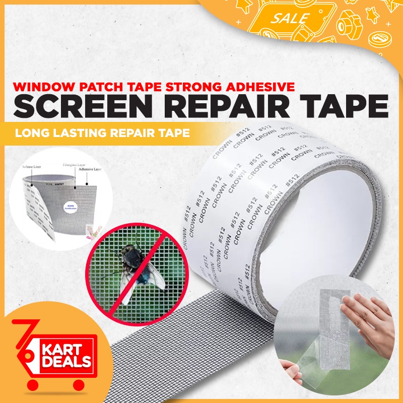 Window Screen Repair Kit Door Window Patch Tape Strong Adhesive Long