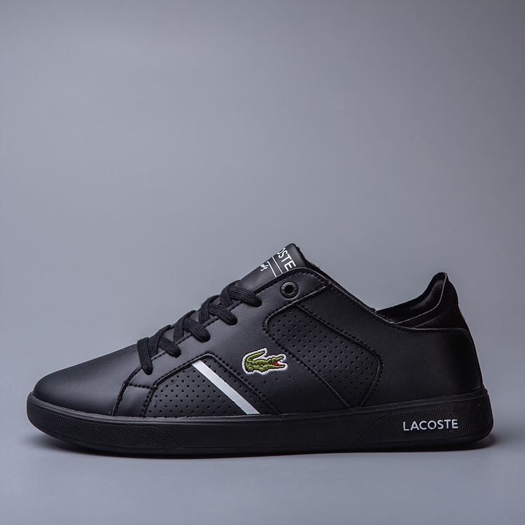 lacoste black casual shoes