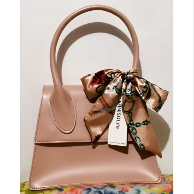 Original Miniso Life Bag with Ribbon (Pink) Shopee Philippines