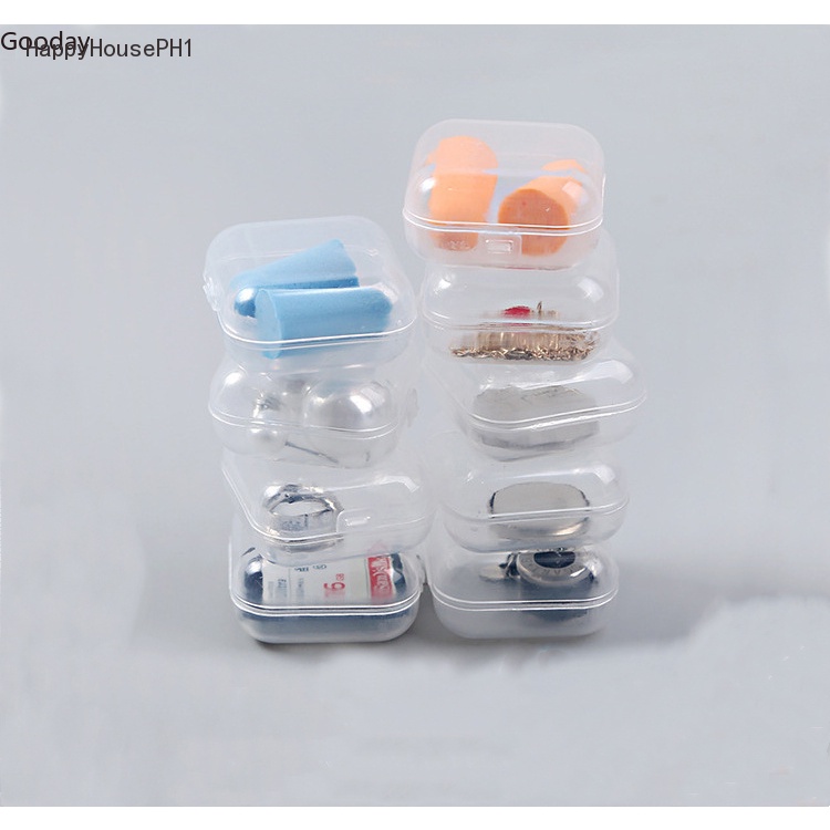 Mini Storage Ear Plug Box Plastic Box Jewelry Square Plastic Small Storage Box