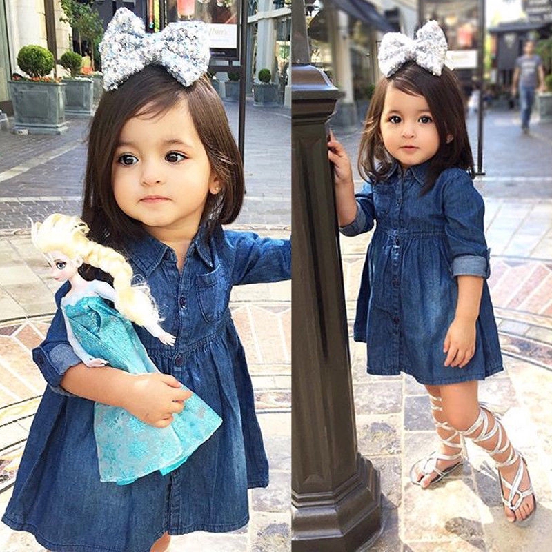 denim dress for kid girl