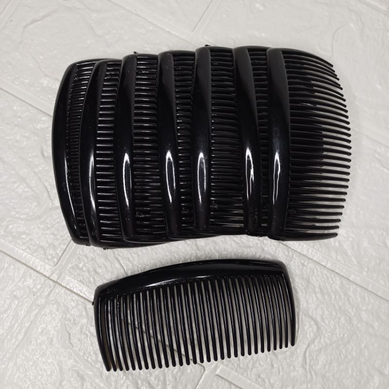 Black Side Comb 29 teeth Plastic Hair Side Comb Shopee